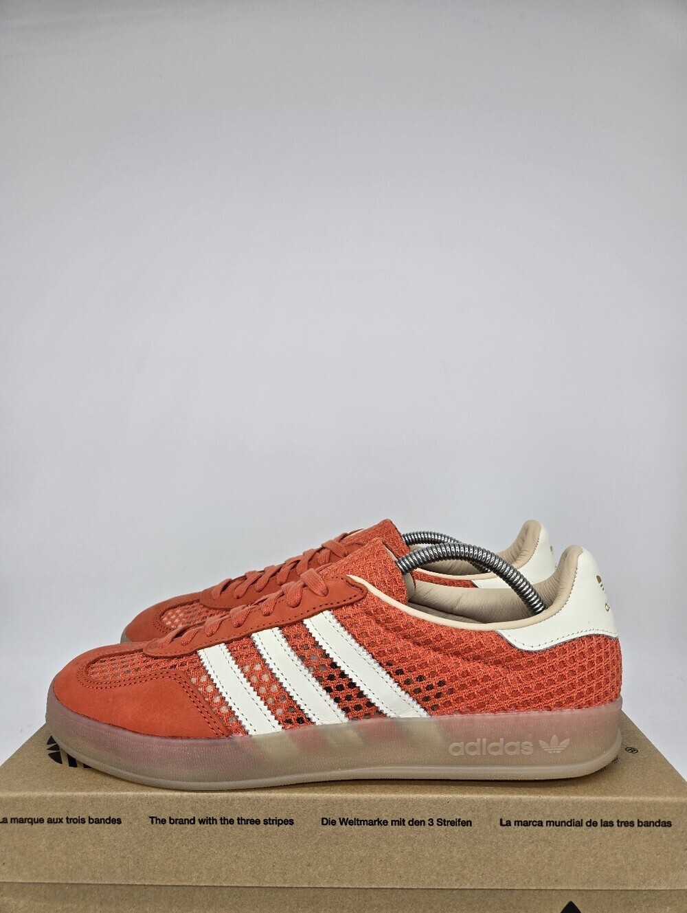 adidas Women's Gazelle Indoor JS0713 Glow Amber Off White Shoes Size 11.5